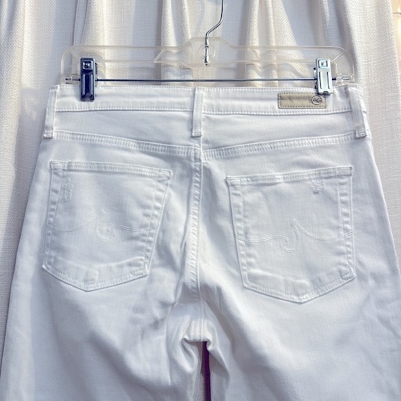 Women’s White Adriano Goldschmied Distressed Farrah Skinny Ankle Jeans Size 28 - Picture 6 of 10